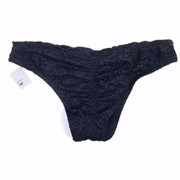 Mossimo Crochet Cheeky Swim Bikini Bottom Black S - Picture 5 of 8